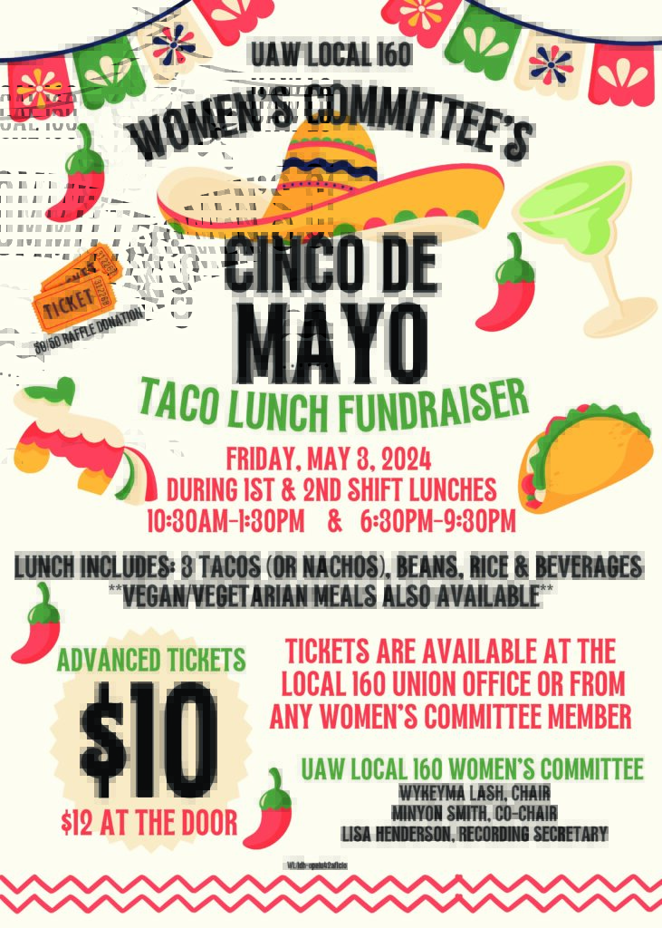 Cinco de Mayo Lunch Fundraiser Flyer